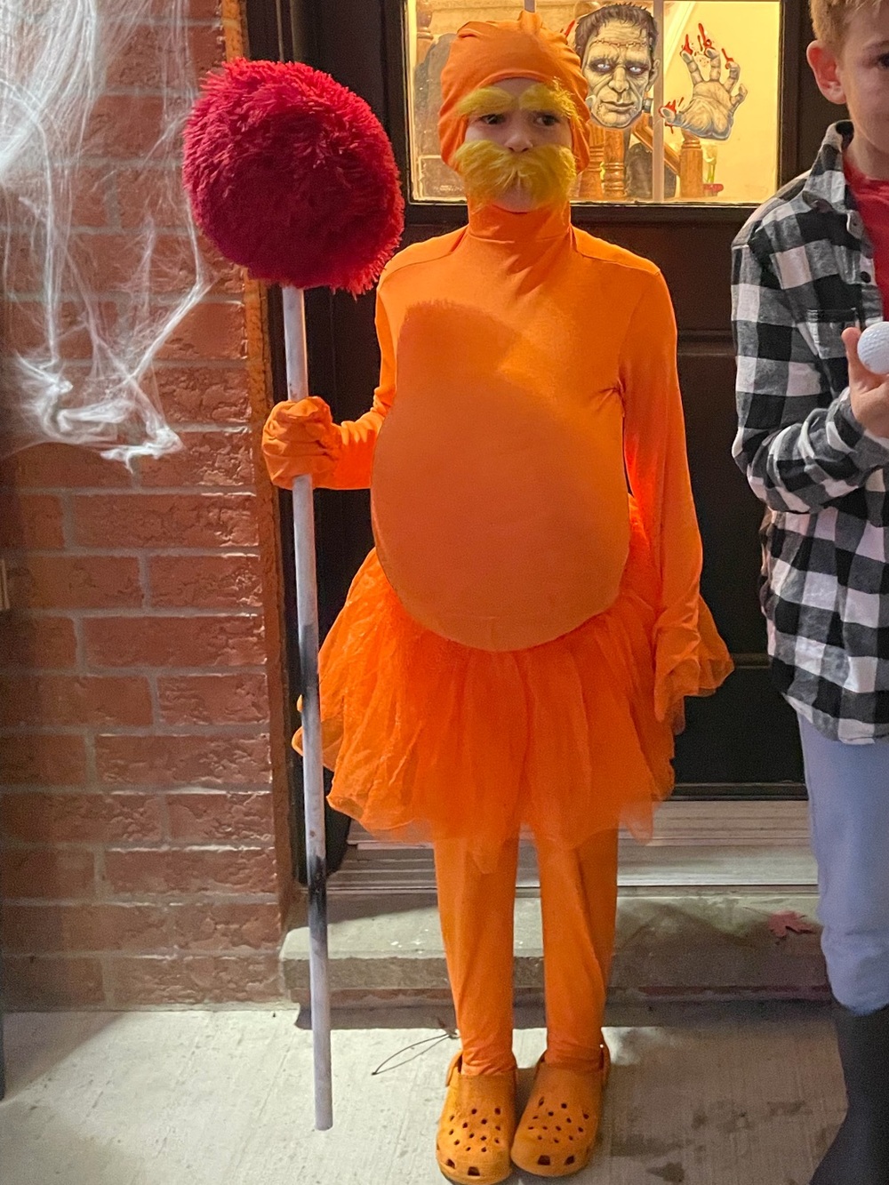 Orange Hooded One-Piece Bodysuit - Lorax Costume